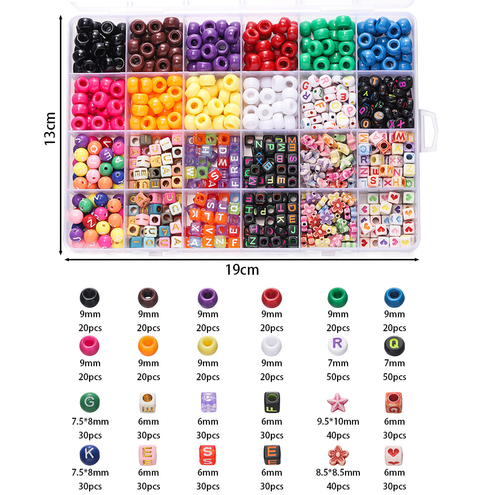 1 Box Colorful Acrylic Pony Be - Jewelry Making Diy Kit 评论和价格