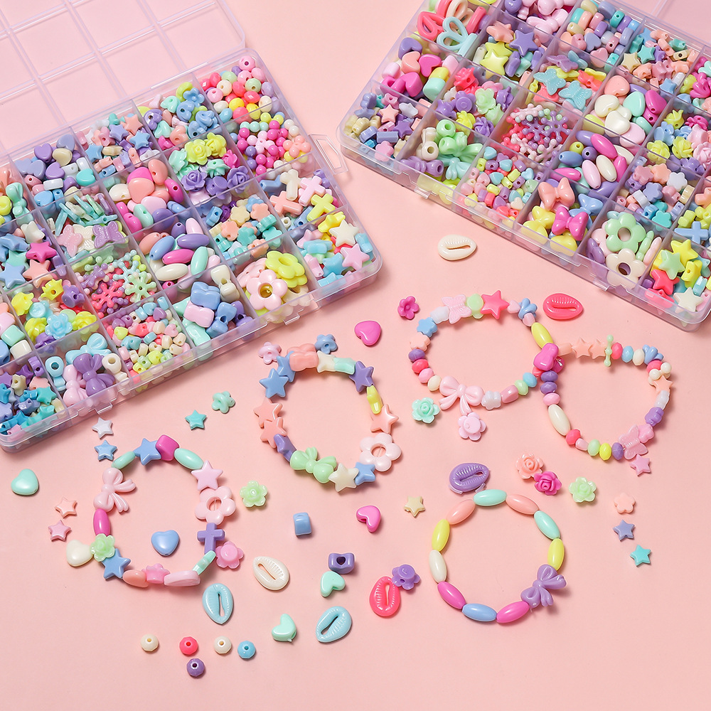 1 Box Colorful Acrylic Pony Be - Jewelry Making Diy Kit 评论和价格