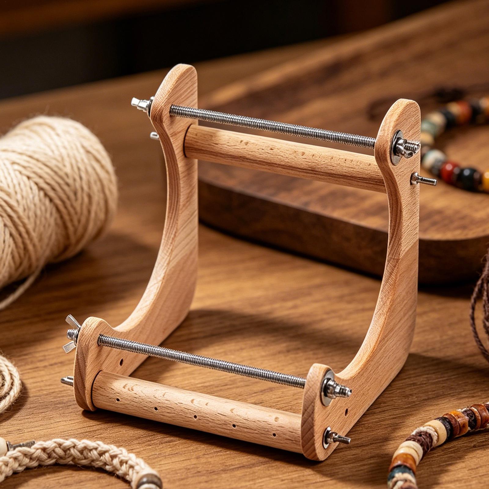 1pc Wood Beading Loom Adjustab - Jewelry Making Workshop 评论和价格