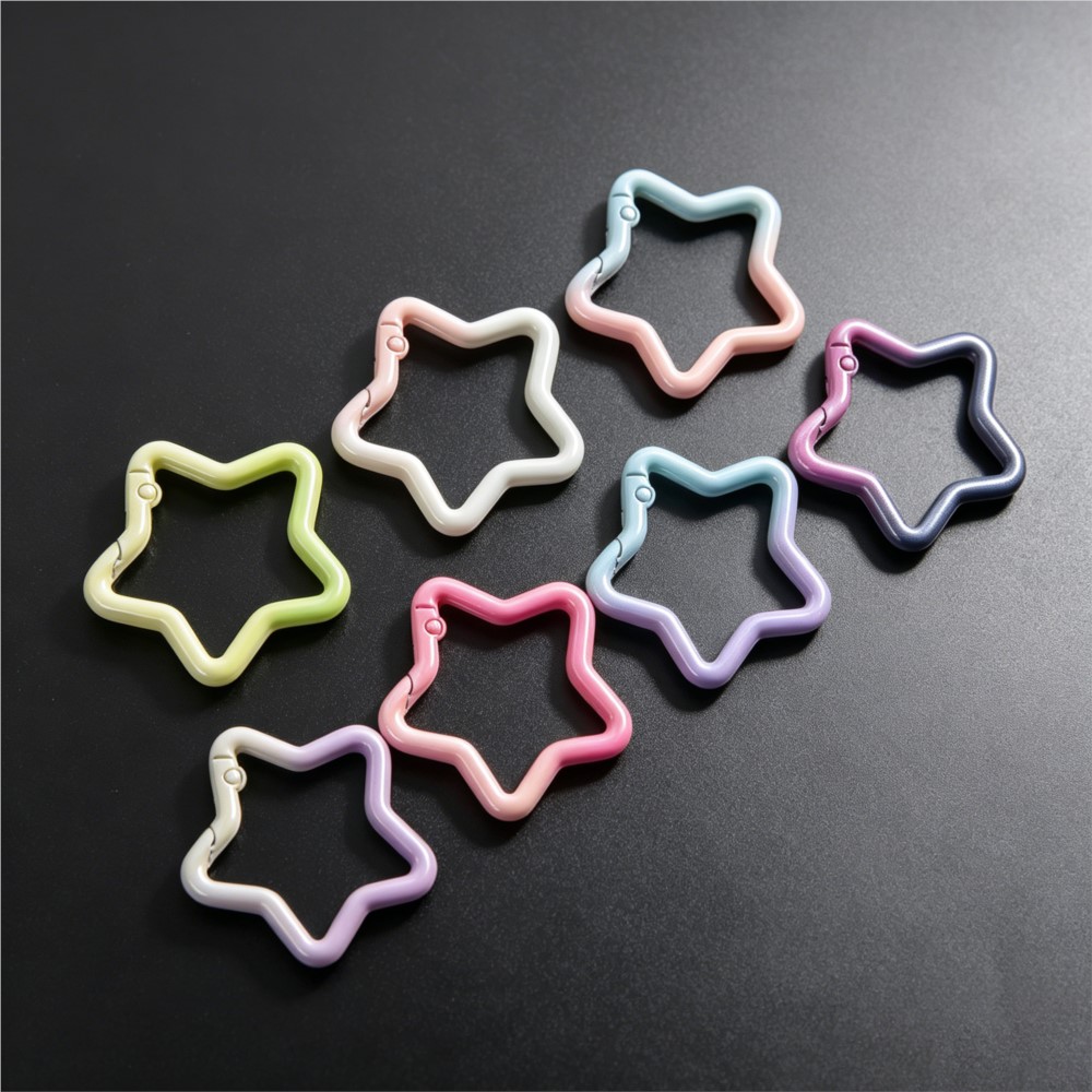 5PCS Gradient Star Shape Sprin - Jewelry Making Charms 评论和价格