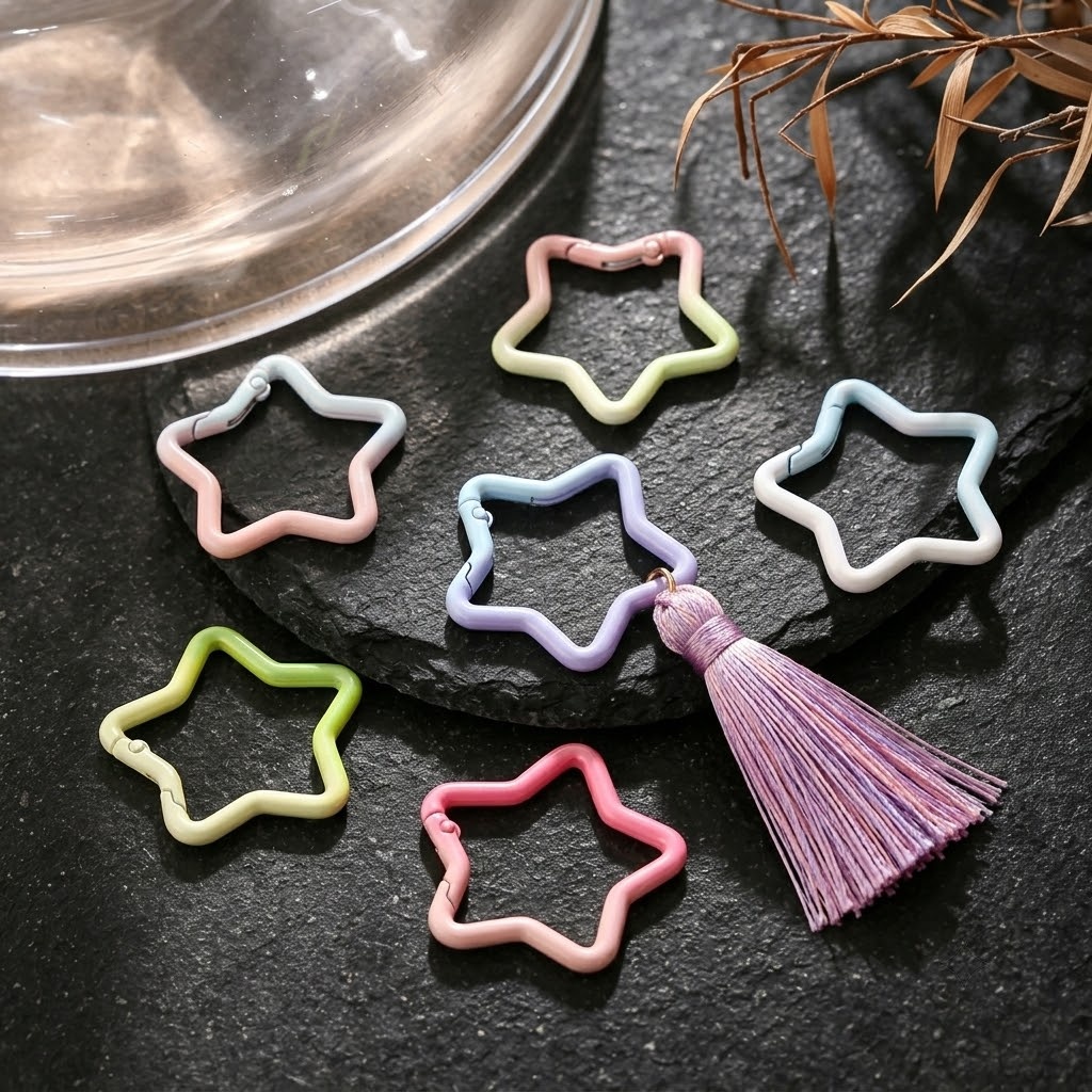 5PCS Gradient Star Shape Sprin - Jewelry Making Charms 评论和价格