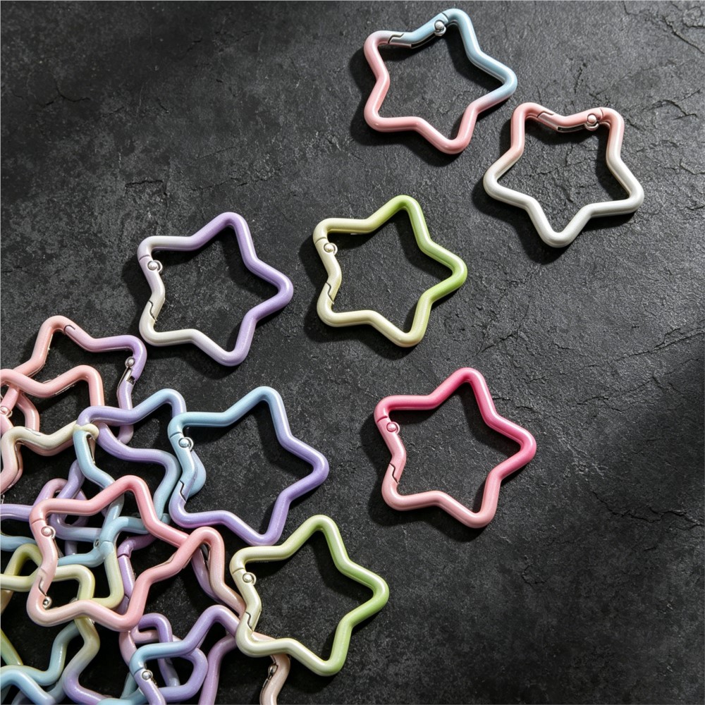 5PCS Gradient Star Shape Sprin - Jewelry Making Charms 评论和价格